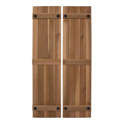 Wooden window shutters