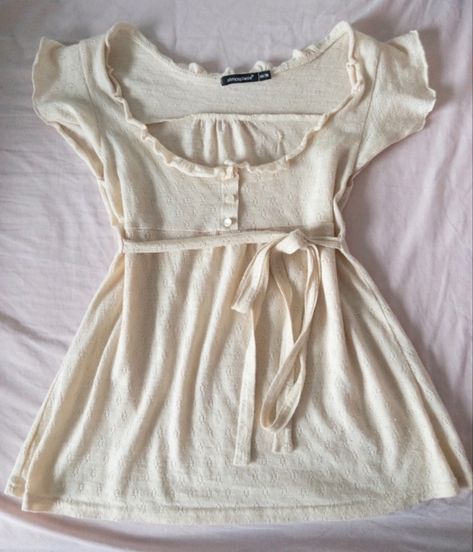 Milkmaid Top, Empire Waist Tops, Babydoll Tank Top, Babydoll Shirt, Coquette Style, 2000s Fashion Outfits, Really Cute Outfits, 2000s Fashion, Dream Clothes