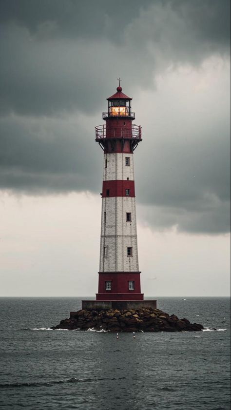 #sea #lighthouse #ocean Lighthouse Reference Photo, Lighthouse Keeper Aesthetic, Lighthouse In Storm, Lighthouse Core, Lighthouse Aesthetic, Lighthouse Landscape, Sea Lighthouse, Lighthouse Drawing, Amity Island