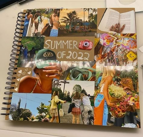 School Memories Scrapbook, Books Summer, Scrapbook Photos, Friend Scrapbook, Summer Journal, Memories Book, Travel Journal Scrapbook, Scrapbook Inspo, Summer Scrapbook