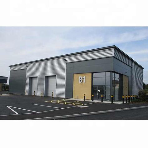 Modern Warehouse Design Exterior, Warehouse Design Exterior, Modern Warehouse Design, Industrial Building Design, Warehouse Facade, Warehouse Architecture, Truck Garage, Pre Engineered Metal Buildings, Pre Engineered Buildings