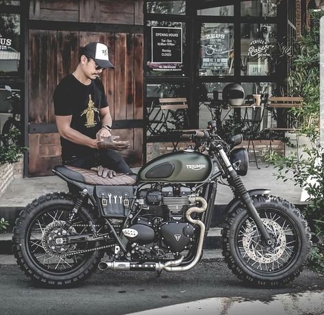 Scrambler Moto, Triumph Street Scrambler, Moto Triumph, Triumph Cafe Racer, Street Scrambler, Moto Scrambler, Triumph Bikes, Scrambler Custom, Image Moto