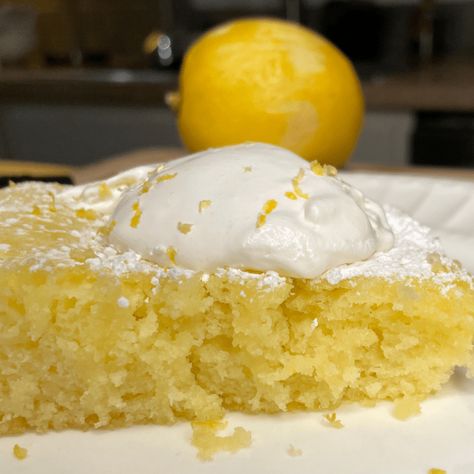 3 Ingredient Luscious Lemon Cake 3 Ingredient Lemon Cake, Lds Relief Society Lesson Helps, Lemon Creme Pie, Wing Recipes Fried, Lemon Cake Bars, Easy Bars, Easy Peanut Butter Pie, Relief Society Lesson Helps, Cake Mix Cakes