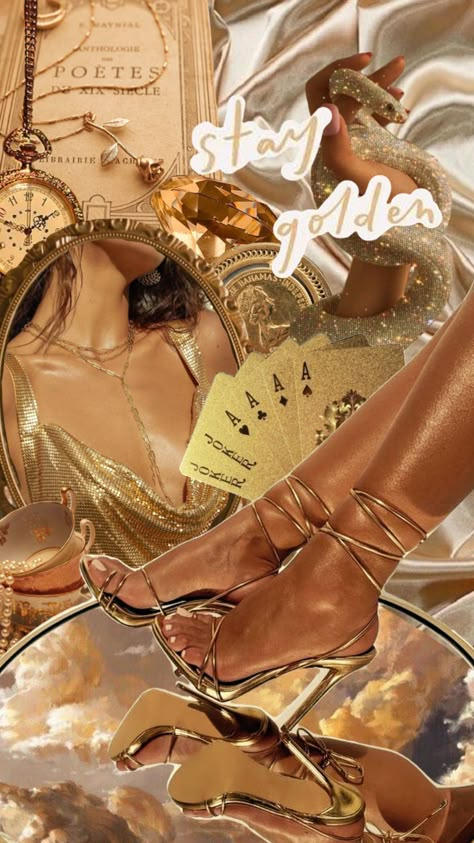 Stay Golden #aestheticwallpaper #aestheticmoodboard #goldengirl #golden Golden Birthday Party Theme, 25th Golden Birthday Ideas, Golden Hour Bachelorette, Golden Birthday Outfits, Golden Hour Birthday Party, Golden Themed Birthday Party, Gold Aesthetic Birthday, Golden Party Theme, Gold Vibes Aesthetic