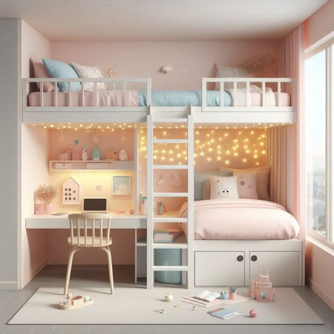 #bedroom   #girls'bedroom   #cute  #rose  #beds  #bunkbed Bunk Bed Rooms Girls Decor, Girls Cabin Bed Ideas, Girls Built In Bunk Beds, Girls Room Ideas Bunk Beds, Girls Bedroom Ideas With Bunk Beds, Girls Bedroom With Bunk Beds, Bunk Beds For Girls Room Teenagers, Girls Bedroom Ideas Bunk Beds, Girls Bunkbed Bedroom Ideas