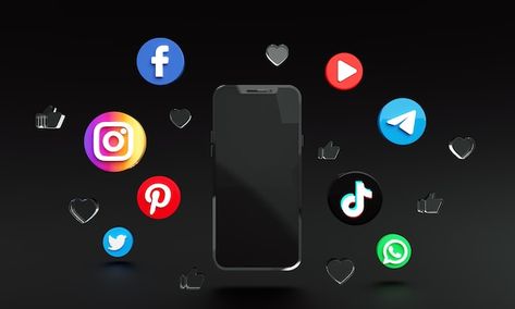 Social Media Wallpaper Backgrounds, Social Media Wallpaper, Social Media Pictures, Social Media Background, Social Media Image, Photo Social Media, Social Media Automation, Media Illustration, Dark Red Background