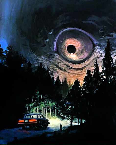 Foreboding "Eye in the Sky" painting. Horror Artwork Creepy Dark Art, Lovecraftian Horror Art, Art Sinistre, Dark Illustration, Lovecraftian Horror, Eldritch Horror, Art Noir, Cosmic Horror, 다크 판타지