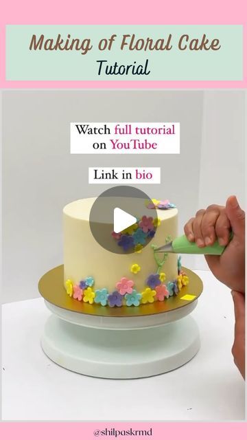 Shilpa Kerkar on Instagram: "Making Cute and Easy Floral Cake. Indulge in the floral sweetness, blooming with flavors and colors cause life is better with a floral cake on your plate. You can now see the full tutorial on my youtube channel. Link is in bio. What do you feel about this easy tutorial let me know pls ? 

@shilpaskrmd for cakes and tutorials 

#shilpakerkar #shilpaskhatarahemeradil #caketutorials #floralcake #flowerscake #fondantflowers #easytutorial #cake #cakeart #cakes #cakelife #cakegram #cakegoals #cakeinspiration #cakesofinsta #cakestagram #cakeartist #instacake #cakesofinstagram #cakemaking #cakemaker #cakeideas #cakechampion #cakeconnect #cakeoftheday #cakery #cakestyle #customcake #farmingtonhillsmi #wednesdays" Easy Floral Cake, What Do You Feel, Fondant Flowers, Cake Makers, Fashion Cakes, Floral Cake, Cake Inspiration, Easy Tutorial, Do You Feel