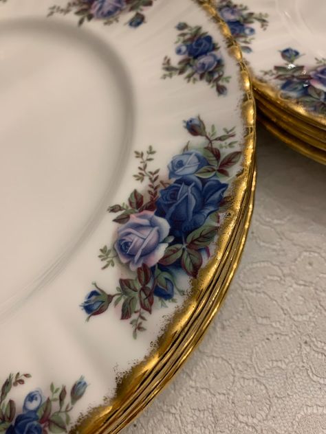 Royal Albert Moonlight Rose China Your Choice Replacements - Etsy New Zealand Moonlight Serenade, Dish Ideas, Royal Albert China, Glass Centerpieces, Aesthetic Inspiration, Pink Swirls, Cottagecore Aesthetic, China Patterns, Fine Linens