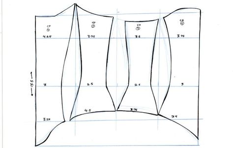 Simple Corset Pattern, Corset Flat Sketch, Patron Corset, Free Corset Pattern, Corset Pattern Drafting, Simple Corset, Diy Corset, Corset Sewing Pattern, Corset Pattern