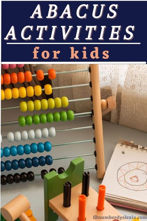 Here is a list of 6 interesting activities for preschoolers and kindergarten to learn abacus.Even before your child understands arithmetic operations, the Abacus can be utilized in a wide variety of fun-to-learn activities that tend to stimulate their brain and contribute to their growth. #math #abacus #abacusactivities #abacusmathforkids.you can also download the PDF version the link is given below as: Abacus Activities, Prek Math Activities, Number Games For Kids, Abacus Math, Free Math Resources, Math Magic, Short Attention Span, Math Operations, Math Activities For Kids