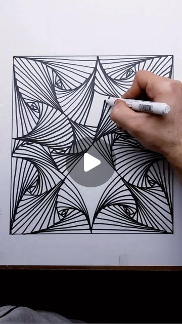 Rafael Araujo on Instagram: "GEOMETRIES  @the.world.of._drawing" Geometric Art Ideas, Illusion Art Drawing Simple, Op Art Ideas, Zen Doodle Patterns Tangle Art, Drawing Illusions, Illusionary Art, Op Art Projects, Geometry Drawing, Optical Illusions Drawings