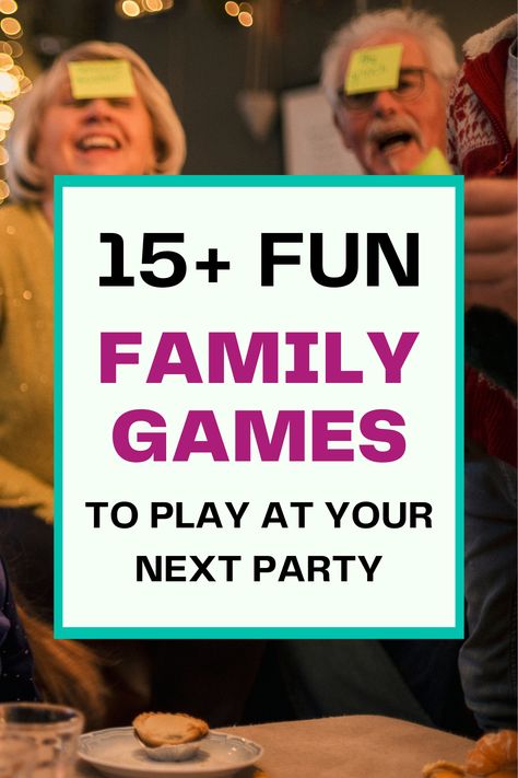 Planning a family game night? Here are 15+ hilarious family games that EVERYONE will enjoy playing. Check out these creative indoor family games to play that put the fun into any night in with your family! Includes board game and card game ideas. An epic list of fun family night ideas so you never have to wonder what games to play with your family again! From classic board games to creative game ideas, these family board games are a WIN at every family party. Creative Game Night Ideas, Tv Game Shows To Play At Home, Best Games For Adult Game Night, Interactive Family Games, Family Games Night Ideas, Games To Play With Grandparents, Games To Play With Family Indoors, Family Night Games Ideas At Home, Games To Play At Family Gatherings