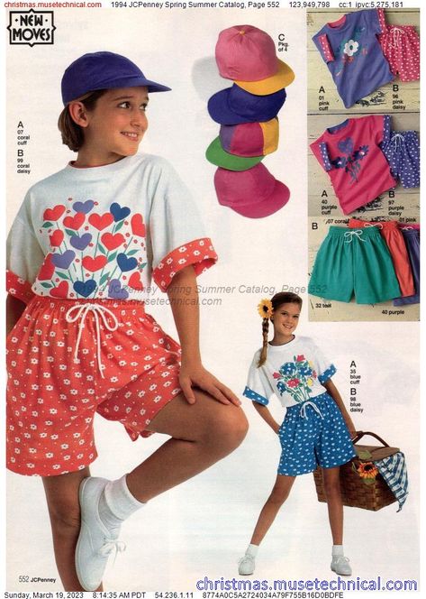 1990s Kids Fashion, Decade Outfits, 90s Kids Fashion, Vintage Kids Fashion, Vintage Girls Clothes, 80s Fashion Trends, 20th Century Fashion, Kids Summer Fashion, 90s Outfit