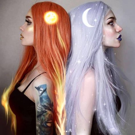 Sun And Moon Tarot, Red Wigs, Straight Lace Front Wigs, Gothic Outfits, Synthetic Lace Front Wigs, Dark Beauty, Ginger Hair, Sun And Moon, Womens Wigs