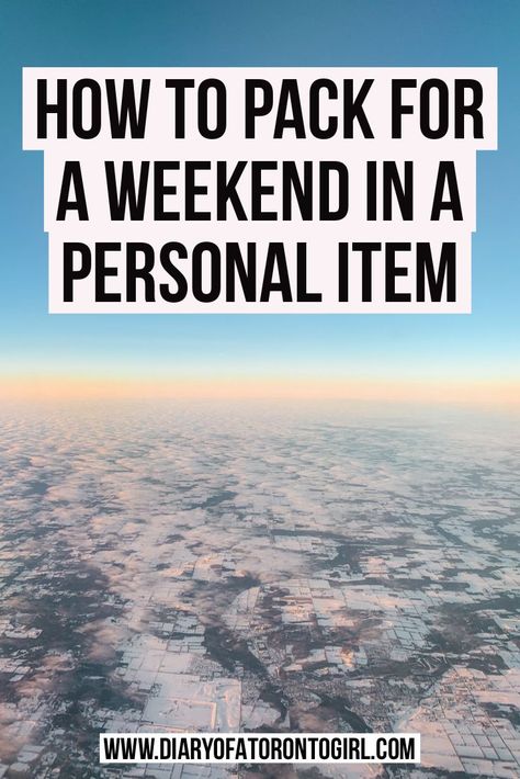 Flying without a carry-on? Here's your ultimate guide on how to efficiently pack in just a personal item for a weekend trip! How To Pack For A Weekend Trip In A Backpack, How To Pack A Carry On For A Weekend, How To Pack In A Backpack For A Weekend, Pack For Weekend Trip, Pack In A Personal Item, Packing For Weekend Trip, Weekend Travel Packing, Pack For A Weekend Trip, Packing For A Weekend Trip