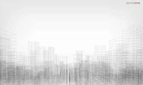 Wireframe City Background Perspective 3D Render of Building Architectural Background Photoshop, Architecture Background Photoshop, Sky Architecture Background, City Background For Editing, Background For Editing Video, City Texture, Portfolio Background, Background Perspective, Architecture Photoshop