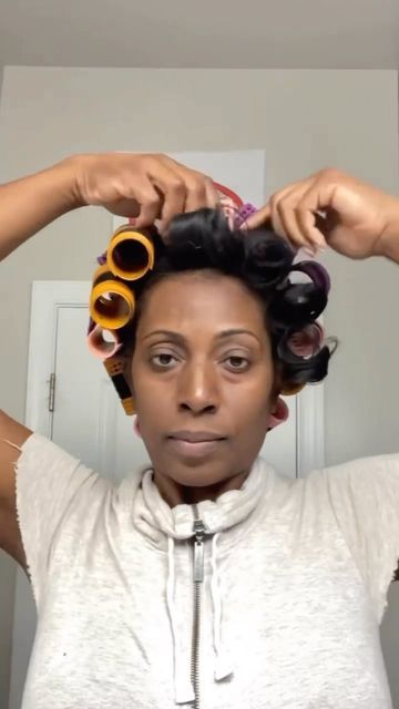 Roller Set On Natural Hair Black Women, Roller Set Pixie Short Hair, Short Roller Set Black Hair, Roller Set Hairstyles For Black Women, Roller Set On Natural Hair, Roller Set Natural Hair, Roller Set Hairstyles, 4b Natural Hair, Roller Sets