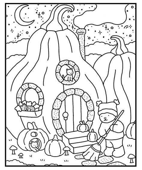 Boobiegoods Coloring Pages, Bobbie’s Goods Coloring Pages, Color Outline Drawing, Fall Bobbie Goods Coloring Pages, Coloring Pages Bobby Goods, Halloween Coloring Pages Bobbie Goods, Bobble Goods Coloring Pages, Bobbie Goods Coloring Pages Thanksgiving, Cute Fall Coloring Pages Aesthetic