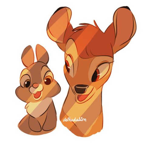 Bambi Art Illustration, Bambi 1, Disney Sketchbook, Deer Drawing, Bambi Art, Bambi Disney, Disney Fanart, Canine Art, Disney Animals