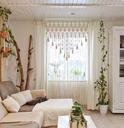 Cortina Boho, Macrame Window Curtain, Hippie Curtains, Rideaux Boho, Cortinas Boho, Macrame Door Curtain, Macrame Curtain, Boho Curtains, Curtains Living