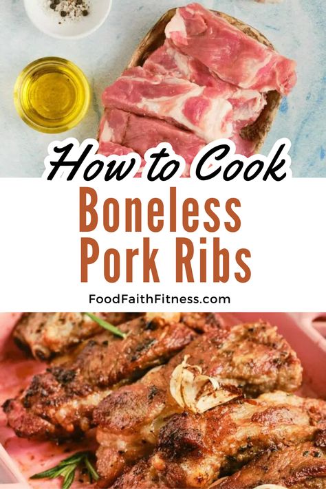 Bbq Boneless Pork Ribs Instant Pot, Tender Boneless Pork Ribs, Pork Boneless Ribs In The Oven, Pork Shoulder Rib Recipes, Pork Ribs Recipe Boneless, How To Cook Boneless Ribs, Boneless Pork Ribs Recipes Crockpot, Grilled Boneless Pork Ribs, Boneless Country Ribs In Oven