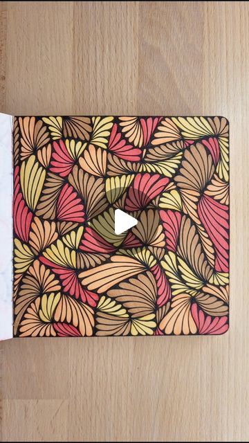 Leaf Drawing Pattern Zen Tangles, Poke Leaf Zentangle, Pen Art Doodle, Maptangling Zentangle, Zentangle Project Pack 21, Y-ful Power Zentangle, Relaxing Art, Colored Pens, Alcohol Markers