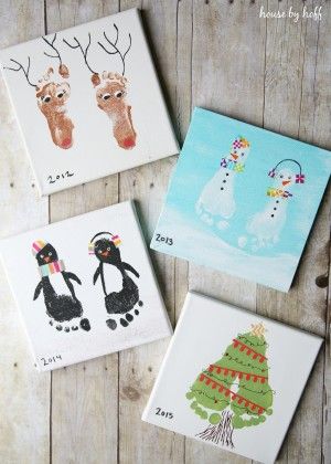 Kindergarten Grandparents Day, Grandparents Day Games, Baby Christmas Crafts, Grandparents Christmas Gifts, Appetizers Christmas, Games Christmas, Handmade Christmas Cards, Footprint Crafts, Baby Art Projects