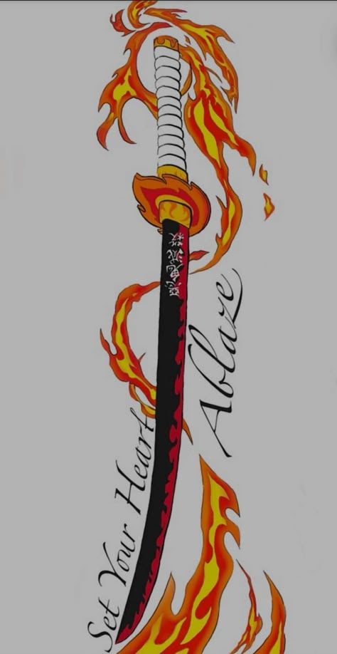 Set Your Heart Ablaze Tattoo, Set Your Heart Ablaze, Easy Dragon Drawings, Slayer Tattoo, Minimalist Tattoo Ideas, Spirit Tattoo, Tattoo Themes, Naruto Sketch Drawing, Dragon Ball Painting