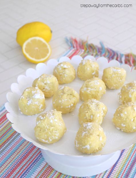 Low Carb Lemon Truffles Keto Lemon Balls, Keto Lemon Cheesecake Bites, Low Carb Truffles, Keto Lemon Truffles, Lemon Keto Dessert, Keto Truffles Recipe, Afternoon Desserts, Keto Truffles, Lemon Balls