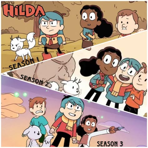 Hilda , Hilda season 3 , Netflix , Hilda Collage Hilda Season 3, Hilda Art, Best Cartoon Series, Hilda Fanart, Hilda Netflix, Cartoon Series, Cartoon Fan, Phineas And Ferb, Good Cartoons