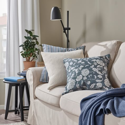 Dark blue living room