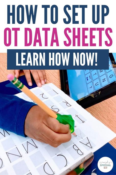 Setting up data sheets for your occupational therapy students is a lot of work! But things just got a whole lot easier with these data sheets that are set and ready to go for you. These data shes include goals, behavior, toileting, tooth brushing, hand washing and more. Measure your occupational therapy goals with ease with these occupational therapy data collection sheets today! School Based Occupational Therapy Activities, Occupational Therapy School Based Ideas, Occupational Therapy Classroom Setup, Back To School Occupational Therapy, Occupational Therapy Room Ideas, Occupational Therapy Classroom, School Occupational Therapy, Occupational Therapy School Based, Occupational Therapy Organization