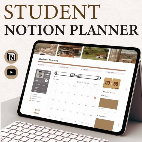 Notion Student Planner Notion Academic Planne College Notion, Notion Academic, School Notion, Notion Student Planner, Life Planner Notion, Notion Life Planner, Planner School, Quarterly Planner, Weekly Hourly Planner