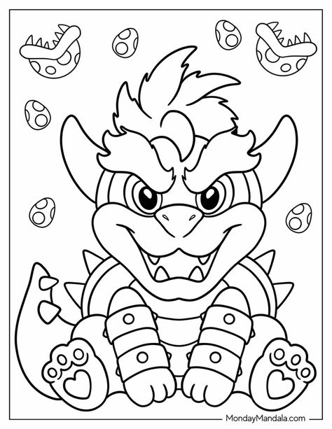 22 Nintendo Coloring Pages (Free PDF Printables) Kids Coloring Pages Free Download, Make your world more colorful with printable coloring pages. Our free coloring pages for adults and kids, range from Star Wars to Mickey Mouse..#coloringfun #coloringpages #coloringtime #coloringtherapy #coloringaddict Bowser Coloring Pages, Boy Coloring, Mario Coloring Pages, Coloring Drawing, Coloring Pages For Boys, Animals Coloring, Colouring Printables, Kids Coloring Pages, Easy Coloring Pages