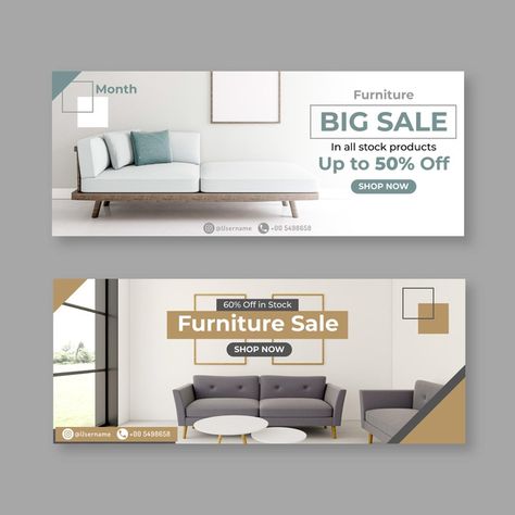 Furniture Banner Design Layout, Furniture Promotion Design, Furniture Banner Design, Furniture Sale Poster, Offer Post Design, Interior Design Social Media, Vector Furniture, Furniture Banner, Shop Banner Design