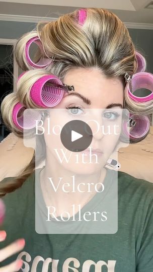 12K views · 378 reactions | I fianlly mastered the velcro rollers! 🙌🏻 #hairstyle #blowout #velcrorollers #volume #bighair #longhair #easyhair #beautifulhair | Chelsea Bare | chelseabare · Original audio How To Roll Long Hair With Rollers, Velcro Rollers Tutorial Medium, How To Use Velcro Rollers For Volume, Roller Placement Hair, Volume Hair Styles, Velcro Rollers Tutorial, Rollers Hairstyle, Hairstyle Blowout, Big Barrel Curls