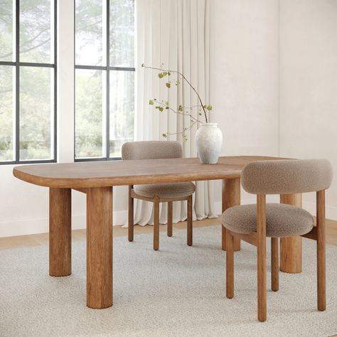 White Oak Dining Table, Dining Table For 6, Scandinavian Dining Table, Manger Design, Article Furniture, Modern Dining Tables, Scandinavian Dining, Wicker Table, Oak Dining Chairs