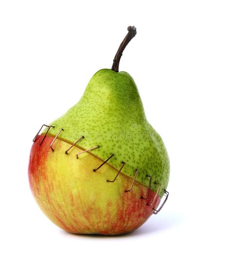 Fruit mix tackered together. Piece of an apple and a pear stapled together symbo #Sponsored , #sponsored, #Ad, #mix, #Piece, #stapled, #tackered Genetically Modified Food, Gmo Foods, Arte Peculiar, Food Matters, Genetic Engineering, Object Photography, Fruit Photography, Eating Organic, Apple Pear