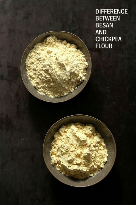 Difference between Besan and Chickpea flour, garbanzo bean flour.  Vegan recipes included. #veganricha Vegan Entree Recipes, Chickpea Flour Recipes, Gluten Free Flatbread, Garbanzo Bean Flour, Garbanzo Bean, Vegan Richa, Bean Flour, Vegan Caramel, Vegan Entree