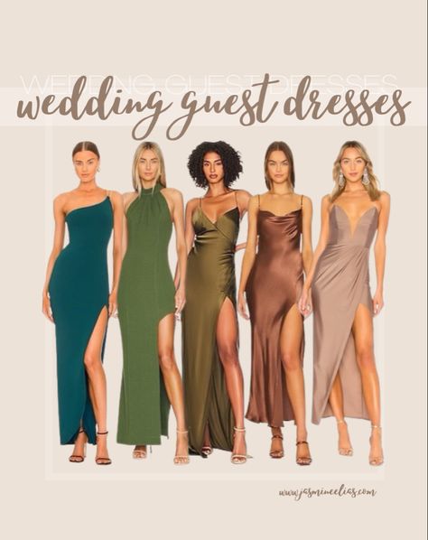 Fall wedding guest dresses Earth Tone Wedding Guest Outfits, Earth Tone Dresses Wedding Guest, Wedding Guest Dresses Fall, Fall Wedding Guest Dresses, Earth Tone Wedding, Brown Bridesmaid Dresses, Dresses For Fall, Earth Tone Dress, Fall Beach