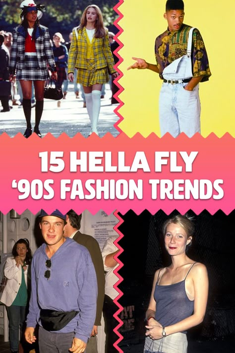 15 Hella Fly ‘90s Fashion Trends 19 Decade Outfits Spirit Week, 90s Decade Outfits, 90s Fashion Outfits 1990s Party, 90s Attire, Decade Outfits, Throwback Thursday Outfits, Decades Outfits, Decades Day Outfits, 90s Dress Up