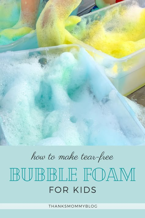 Foam Sensory Play, Foam For Kids, Bubble Day, Bubble Crafts, Kids Sensory Activities, Bubble Activities, Summer Lesson, Bubble Foam, Science Experiments For Preschoolers