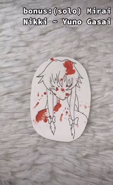 Future Diary Tattoo Ideas, Yuno Tattoo, Yandere Tattoo, Future Diary Tattoo, Yuno Gasai Tattoo, Dark Angel Tattoo, Yuno Mirai Nikki, Gasai Yuno, Yuno Gasai