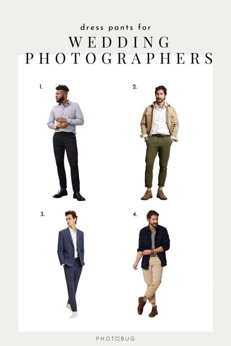 Wedding Photographer Outfit, Business Smart Casual, Wedding Photography Guide, Outfits For Wedding, Photographer Outfit, Gray Headboard, Wedding Photography Business, Groom Poses, Engagement Outfits