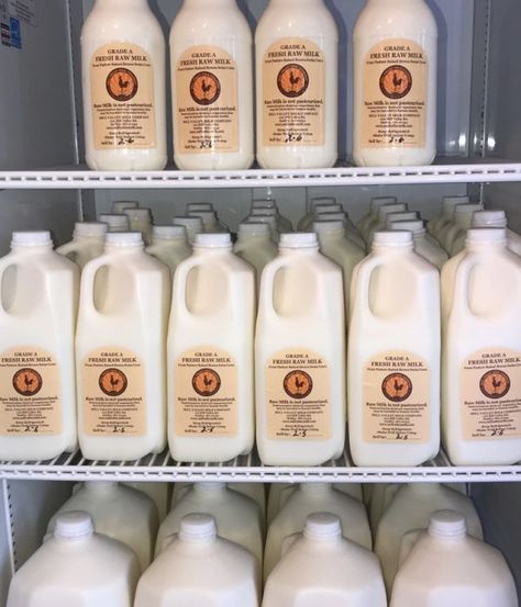 Mill Valley bottles and sells fresh raw milk in both traditional glass containers and conventional jugs. Milking Parlor Ideas, Glow Diet, Milking Parlor, Parlor Ideas, Liquid Cheese, Milk Store, Coffee Interior, Grocery Staples, Grocery Store Design