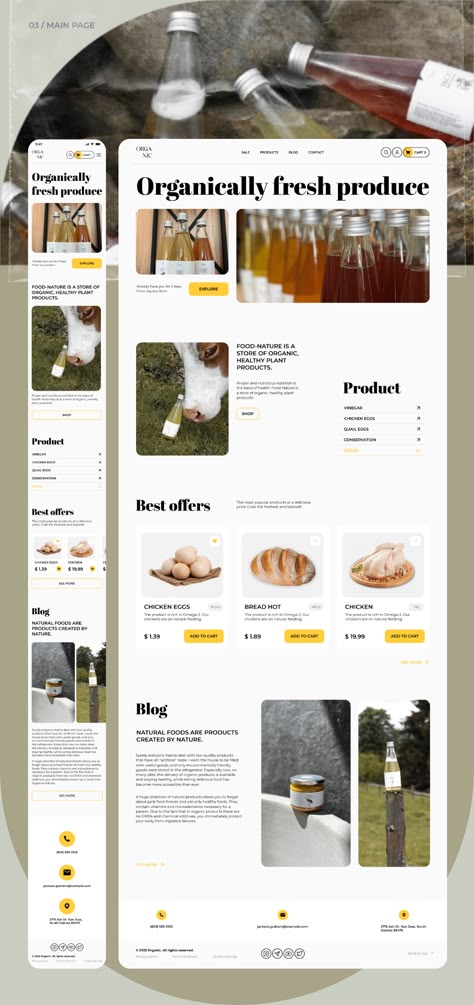 Website Product Design, Organic Web Design, Web Design Presentation, E Commerce Product Page, Nature Web Design, E Commerce Ui Design, Ecommerce Web Design Layout, Web Design E Commerce, Shopping Website Design