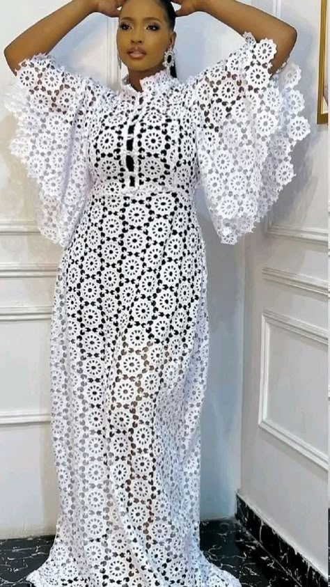 All White African Dress For Women, Free Lace Gowns For Women, Cord Lace Boubou Styles For Women, Styles For Cord Lace Gown, Lastest Style For White Cord Lace, Cord Lace Styles For Ladies 2023, White Dry Lace Gown Styles Nigerian, Cord Lace Styles For Women, Net Lace Gown Styles Nigerian