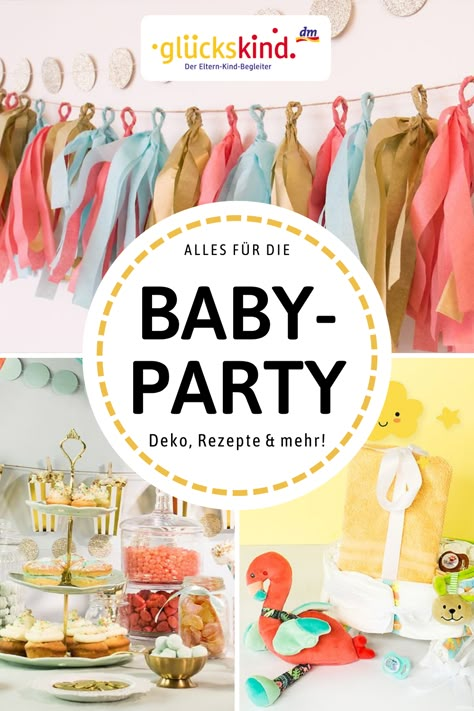 Damit die Babyparty oder Gender Reveal Party zu einem unvergesslichen Erlebnis wird, gehören passende Dekoration und lustige Spiele mit dazu. Ob Body und Lätzchen für den Nachwuchs bemalen oder den Geburtstermin raten - mit unseren Spiele-Ideen wird es auf der Babyparty nie langweilig. Für die richtige Stimmung sorgt auch die selbstgemachte Deko - ob für Jungen oder Mädchen. Und ebenfalls nicht fehlen dürfen tolle Bastelideen für die Windeltorte - das beliebteste Babyparty-Geschenk. Baby Boy Party Ideas, Babyshower Party, Gender Party, Baby Gender Reveal Party, Birthday Brunch, Baby Gender Reveal, Reveal Party, Hello Baby