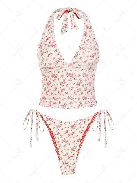 PRODUCT DESCRIPTIONFeatures:Wire Free,Padded (Removable Pads),LinedMaterial:Polyester,SpandexNeckline:HalterPattern Type:Floral,Polka Dot,DitsySwimwear Category:Tankini SetType:Tank Style SwimwearFabric Stretch:High Stretch Old Money Bathing Suits, Bathing Suits Aesthetic, Dress As Your Type, Cute Swim Suits, Cute Two Piece Swimsuit, Modest Bikinis, Trendy Tankini, Cute Tankinis, Tankini Aesthetic